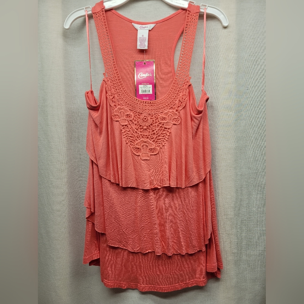Junior's NWT Small Candie's Ruffle Tank